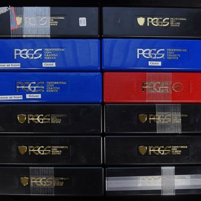 Sale Photo Thumbnail #350: (12) PCGS USED PLASTIC SLABBED COIN BOXES