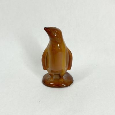 Sale Photo Thumbnail #372: BOYD GLASS PENGUIN CARAMEL SLAG