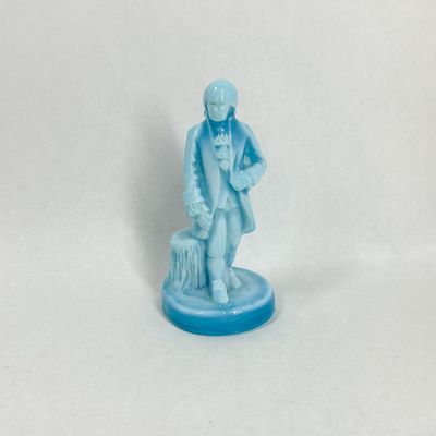 Sale Photo Thumbnail #403: BOYD BLUE SLAG GLASS COLONIAL FIGURINE