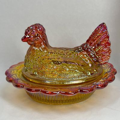 MOSSER AMBERINA HEN ON NEST