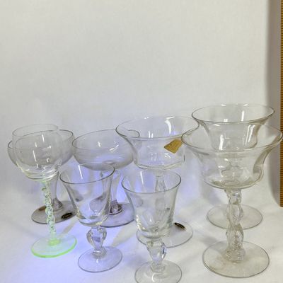 Sale Photo Thumbnail #482: CAMBRIDGE CRYSTAL AND MIXED GLASS STEMWARE