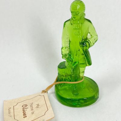Sale Photo Thumbnail #409: BOYD ART GLASS OLIVER COLONIAL MAN FIGURINE