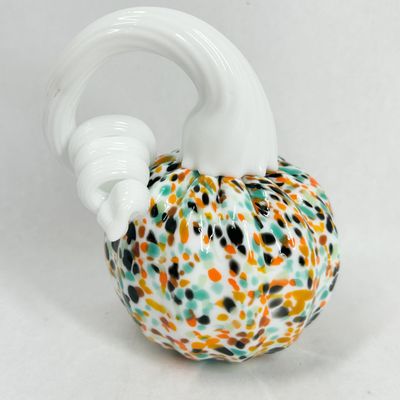 Sale Photo Thumbnail #465: MOSSER CONFETTI ART GLASS PUMPKIN