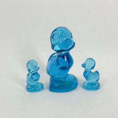 Sale Photo Thumbnail #391: BOYD BLUE PRESSED GLASS DUCKS