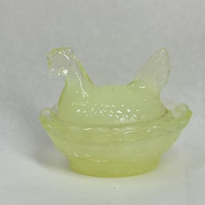 Sale Photo Thumbnail #146: BOYD GLASS URANIUM CUSTARD SALT CELLAR