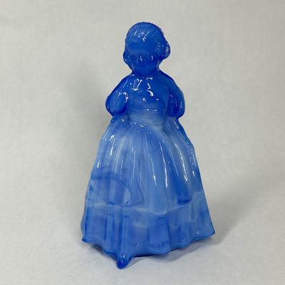 Sale Photo Thumbnail #253: BLUE AGATE SLAG GLASS FIGURINE