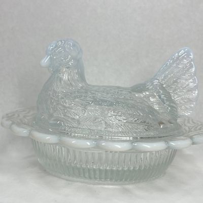 MOSSER WHITE OPAL HEN ON NEST