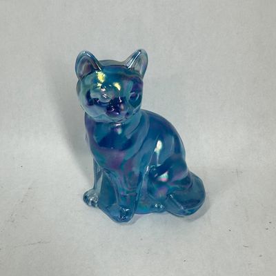 Sale Photo Thumbnail #335: FENTON IRIDESCENT GLASS SITTING CAT