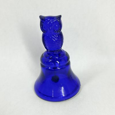 Sale Photo Thumbnail #412: BOYD COBALT BLUE GLASS OWL BELL