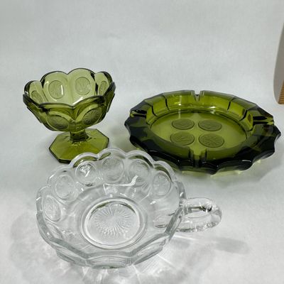Sale Photo Thumbnail #291: THREE PIECES OF COIN PATTERN GLASS