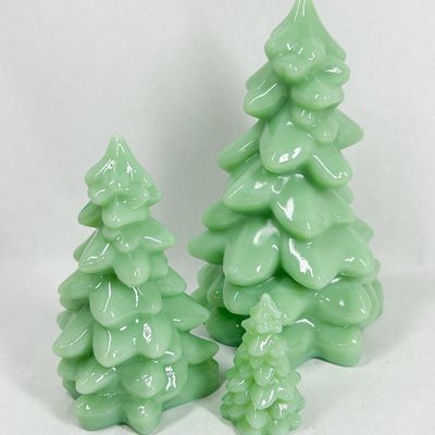 Sale Photo Thumbnail #449: MOSSER JADEITE GLASS CHRISTMAS TREES