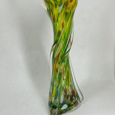 Sale Photo Thumbnail #265: TALL MULTICOLOR CASED ART GLASS VASE