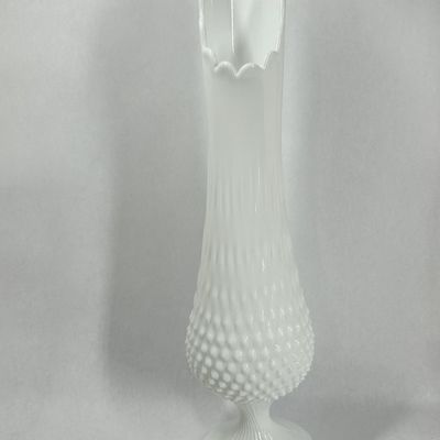 Sale Photo Thumbnail #274: FENTON HOBNAIL MILK GLASS SWUNG VASE