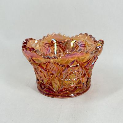 Sale Photo Thumbnail #442: MOSSER MARIGOLD CARNIVAL GLASS FINGER BOWL
