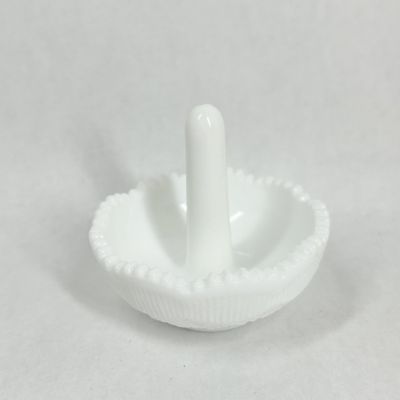 Sale Photo Thumbnail #430: MOSSER MILK GLASS BEADED RING TREE