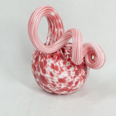 Sale Photo Thumbnail #463: MOSSER GLASS PUMPKIN CRANBERRY AND WHITE