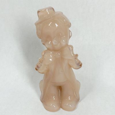 Sale Photo Thumbnail #349: BOYD PINK SLAG GLASS CLOWN FIGURINE