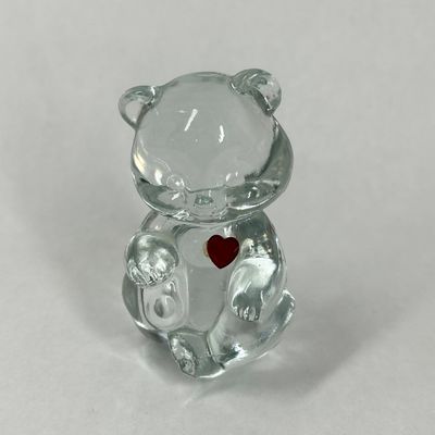 Sale Photo Thumbnail #245: FENTON CLEAR GLASS BIRTHSTONE BEAR