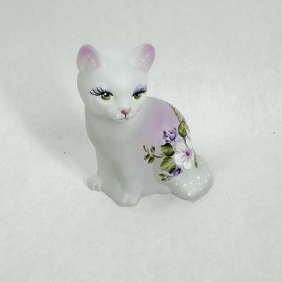 Sale Photo Thumbnail #425: M. KIBBE PAINTED GLASS CAT 2020