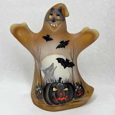 2020 11/45 HP M KIBBE FENTON SLAG GLASS GHOST FIGURINE