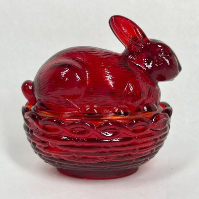 Sale Photo Thumbnail #193: MOSSER RED BUNNY ON BASKET