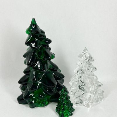 Sale Photo Thumbnail #447: MOSSER THREE MOLDED GLASS CHRISTMAS TREES