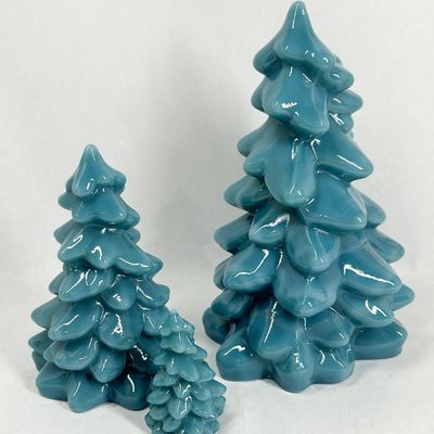 Sale Photo Thumbnail #450: MOSSER GLASS EVERGREEN TREE FIGURINES