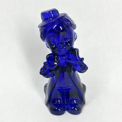 Sale Photo Thumbnail #345: BOYD COBALT BLUE GLASS HOBO FIGURINE