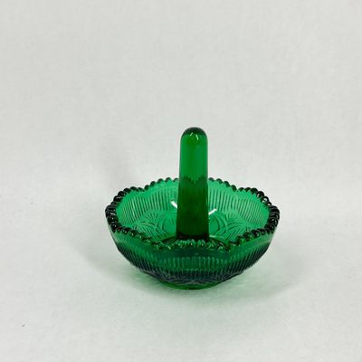 Sale Photo Thumbnail #429: MOSSER EMERALD GREEN GLASS RING TREE