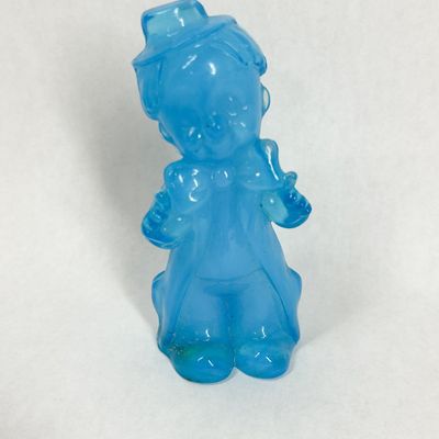 Sale Photo Thumbnail #348: BOYD GLASS BLUE SATIN FIGURINE, 1978-1983