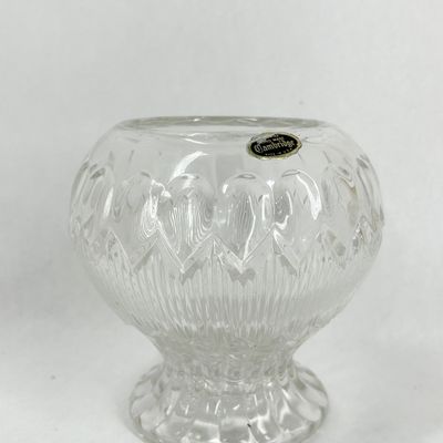 Sale Photo Thumbnail #480: CAMBRIDGE MT. VERNON CLEAR GLASS ROSE BOWL