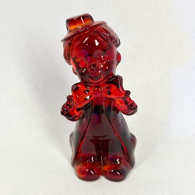 Sale Photo Thumbnail #352: BOYD AMBERINA GLASS CLOWN FIGURINE