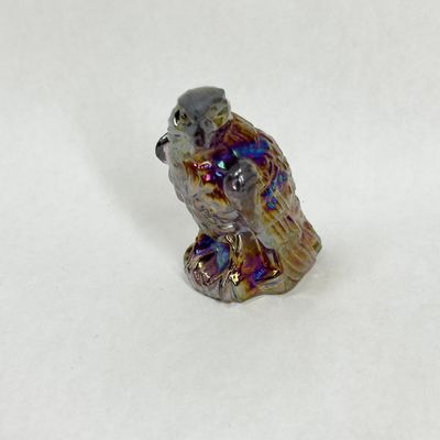 Sale Photo Thumbnail #399: BOYD CARNIVAL GLASS PERCHED BIRD FIGURINE