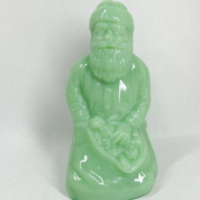 Sale Photo Thumbnail #462: MOSSER JADEITE KNEELING SANTA CLAUS FIGURINE