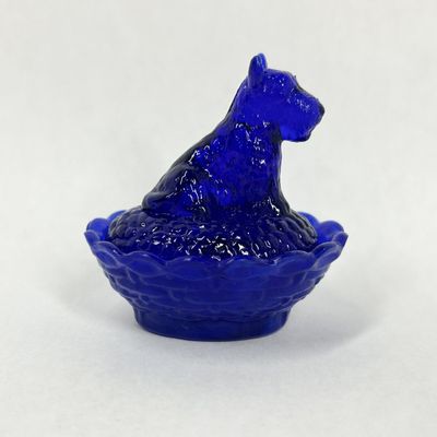 Sale Photo Thumbnail #339: BOYD GLASS COBALT SCOTTIE DISH