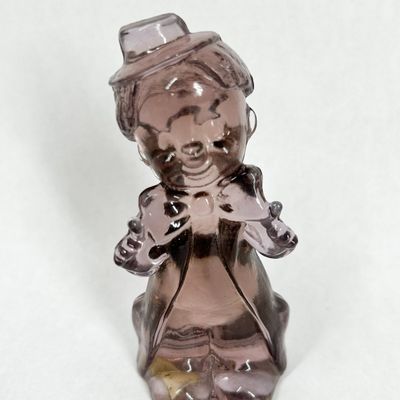Sale Photo Thumbnail #346: BOYD AMETHYST GLASS CHUCKLES THE CLOWN FIGURINE