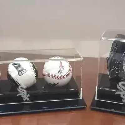 White Sox! 3 Commemorative 2005 Chicago White Sox Baseballs & Crystal Baseball