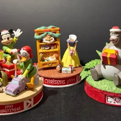 1993, 1994 & 1995 Disney Collection Limited Edition Christmas Music Boxes