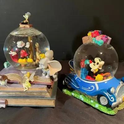 2 Disney Snow Globe Music Boxes