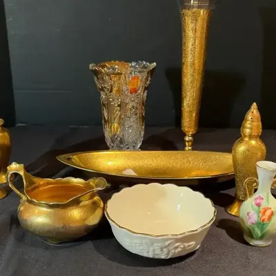 8 Gold/Glass/Ceramic Inc Pickard & Lenox