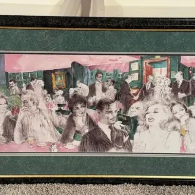 Leroy Neiman Polo Lounge Signed