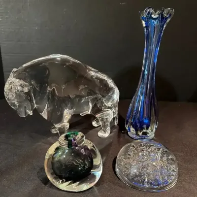 4 Art Crystal/Glass Pieces