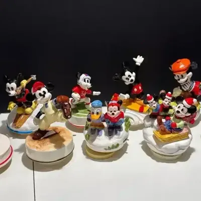 9 Disney Characters Doing Sports Ceramic Music Boxes