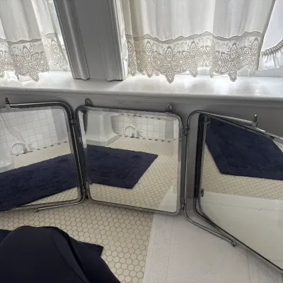 Sale Photo Thumbnail #4: Vintage tri-fold mirror