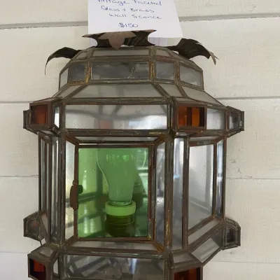 Sale Photo Thumbnail #11: glass wall sconce