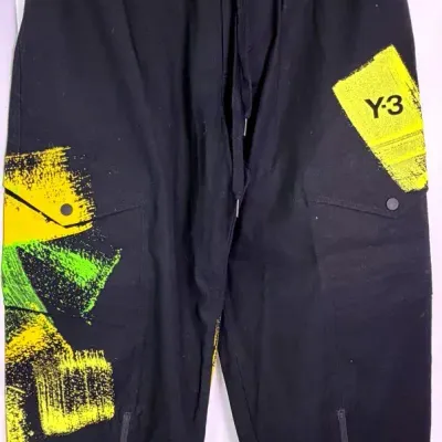 Y-3 Adidas Graphic Workwear Cargo Pants Black: Size S/P Unisex