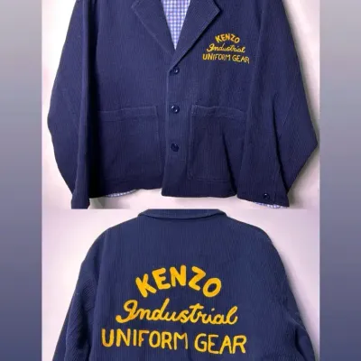 Kenzo Industrial Uniform Gear Embroidered Workwear Jacket: XL
