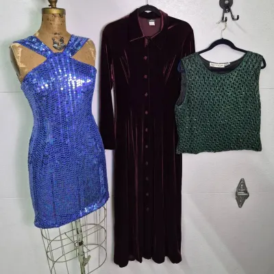 Vintage Robert Anthony, Scala Silk & Mica Eveningwear: Beaded, Velvet & More (10,12,XXL)