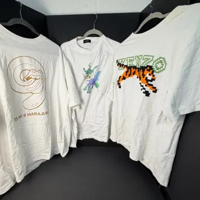 Designer Graphic T-shirts: Rolling Stones Harajuku, Well11Done Monster, Kenzo x Nigo Tiger Pixel