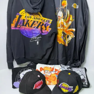 LA Lakers & Anime Graphic Tee’s, Sweatshirts & Hats: Size L-2XL